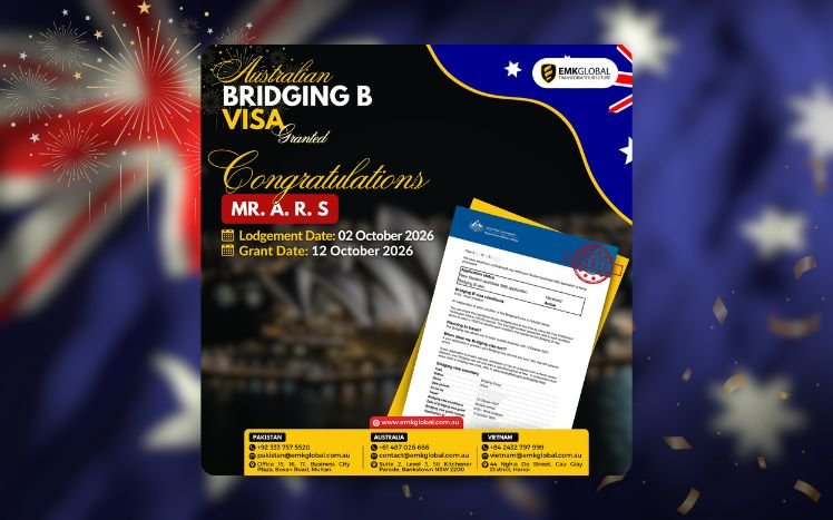 Bridging Visa B grant following an urgent processing request, supported by EMK Global.