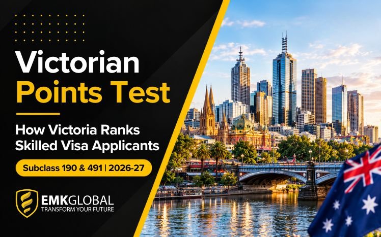Victorian Points Test 2026–27 for subclass 190 and 491 skilled visa nomination.